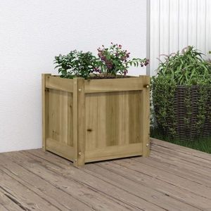 vidaXL Jardinieră de grădină, 40x40x40 cm, lemn de pin tratat imagine