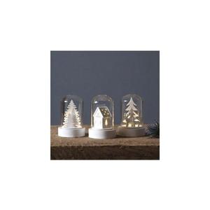 SET 3x decorațiune LED de Crăciun KUPOL 1xLED/0, 06W/1xCR2032 albă Eglo 410045 imagine