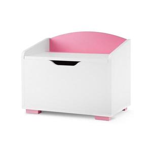 Lădiță de depozitare pentru copii PABIS 50x60 cm alb/roz imagine