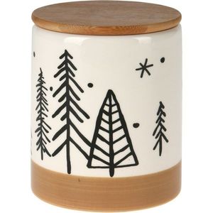 Doză din ceramică Christmas forest, 10, 5 x 12, 2 cm imagine