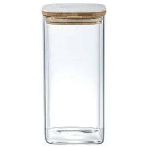Recipient de sticlă 4Home pentru alimente cu capac Bamboo, 1500 ml imagine