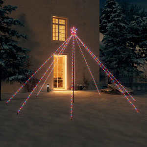 vidaXL Lumini brad de Crăciun, 576 LED-uri, colorat, 3, 6 m, int./ext. imagine