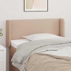 vidaXL Tăblie pat cu aripioare cappuccino 93x16x78/88 cm piele eco imagine
