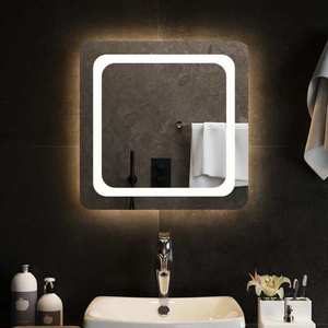 vidaXL Oglindă de baie cu LED, 50x50 cm imagine