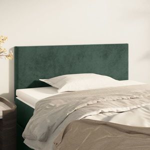 vidaXL Tăblie de pat, verde închis, 90x5x78/88 cm, catifea imagine