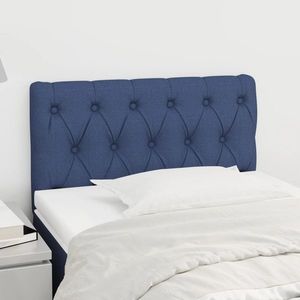 vidaXL Tăblie de pat, albastru, 80x7x78/88 cm, textil imagine