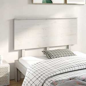 vidaXL Tăblie de pat, alb, 139x6x82, 5 cm, lemn masiv de pin imagine