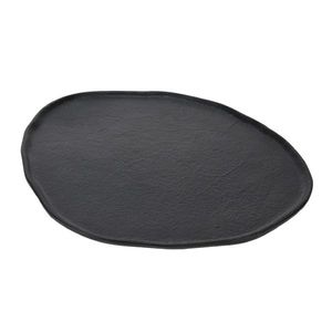 Platou decorativ negru aluminiu 31x26 cm imagine