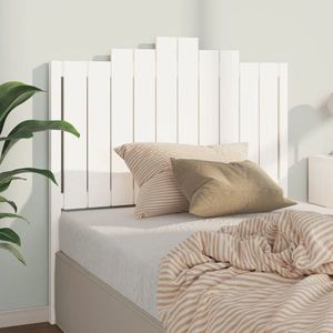 vidaXL Tăblie de pat, alb, 106x4x110 cm, lemn masiv de pin imagine