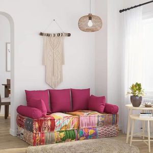 vidaXL Set de perne decorative, 7 piese, roz, material textil imagine