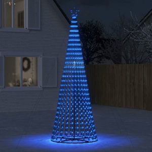 vidaXL Con de lumină brad de Crăciun, 688 LED-uri, albastru, 300 cm imagine