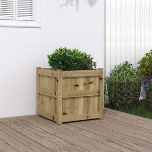 vidaXL Jardinieră de grădină, 50x50x50 cm, lemn de pin impregnat imagine