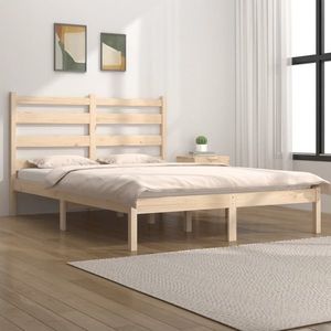 vidaXL Cadru de pat, 160x200 cm, lemn masiv de pin imagine