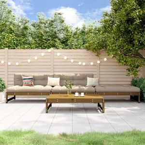 vidaXL Set mobilier pentru grădină 4 piese, maro miere, lemn masiv pin imagine