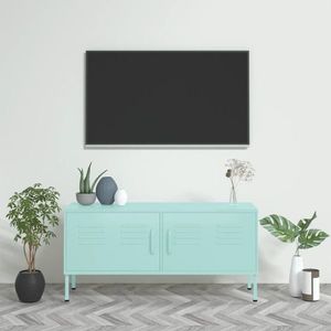 vidaXL Comodă TV, verde mentă, 105x35x50 cm, oțel imagine