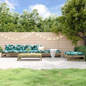 vidaXL Set mobilier relaxare pentru grădină 5 piese lemn de pin tratat imagine