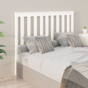 vidaXL Tăblie de pat, alb, 141x6x101 cm, lemn masiv de pin imagine