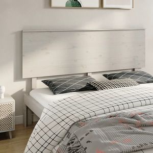 vidaXL Tăblie de pat, alb, 184x6x82, 5 cm, lemn masiv de pin imagine