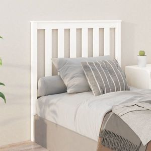 vidaXL Tăblie de pat, alb, 96x6x101 cm, lemn masiv de pin imagine