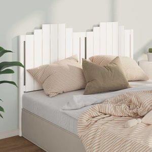 vidaXL Tăblie de pat, alb, 156x4x110 cm, lemn masiv de pin imagine