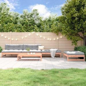 vidaXL Set mobilier relaxare de grădină, 5 piese, lemn masiv douglas imagine