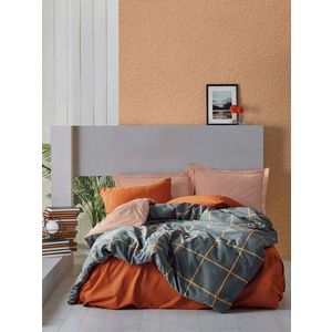 Lenjerie de pat pentru o persoana (DE), Stark - Cinnamon, Cotton Box, Bumbac Ranforce imagine