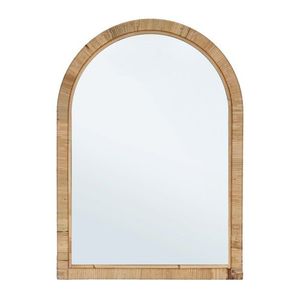 Oglinda decorativa Hakima Arch, Bizzotto, 50 x 70 cm, ratan/MDF, natural imagine