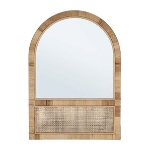Oglinda decorativa Hajar Arch, Bizzotto, 50 x 70 cm, ratan/MDF, natural imagine
