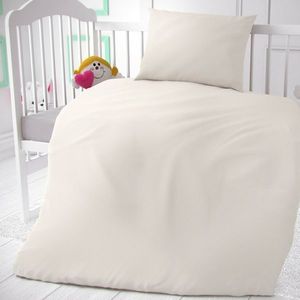 Lenjerie de pat din bumbac pentru pătuț albă, 90 x 135 cm, 45 x 60 cm imagine