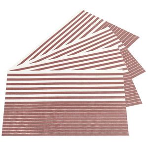 Suport farfurie Stripe maro, 30 x 45 cm, set 4 buc. imagine