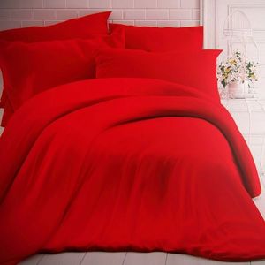 Kvalitex Lenjerie de pat din bumbac roșie, 200 x 200 cm, 2 buc. 70 x 90 cm, 200 x 200 cm, 2 buc. 70 x 90 cm imagine