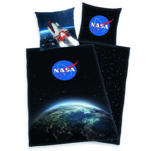 Lenjerie de pat din bumbca Herding NASA, 140 x 200 cm, 70 x 90 cm imagine