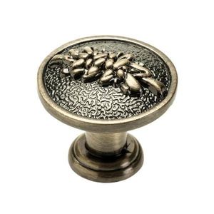 Buton pentru mobila Ardea, alama antichizata periata GT, D: 27.5 mm imagine