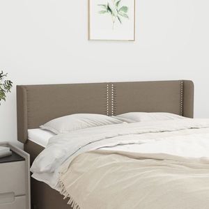 vidaXL Tăblie de pat cu aripioare gri taupe 147x16x78/88 cm textil imagine