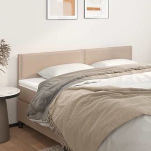 vidaXL Tăblii de pat 2 buc, cappuccino 100x5x78/88 cm piele ecologică imagine