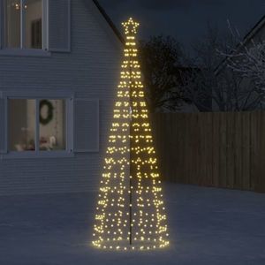 vidaXL Lumină brad de Crăciun cu țăruși, 570 LED-uri, alb cald, 300 cm imagine