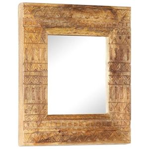vidaXL Oglindă sculptată manual, 50x50x2, 5 cm, lemn masiv de mango imagine