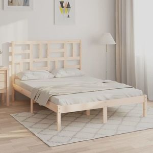 vidaXL Cadru de pat, 140x190 cm, lemn masiv imagine