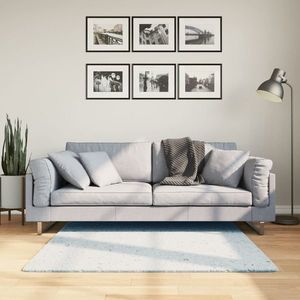 vidaXL Covor HUARTE, fir scurt, moale și lavabil, albastru, 120x120 cm imagine