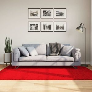 vidaXL Covor HUARTE, fir scurt, moale și lavabil, roșu, 140x200 cm imagine