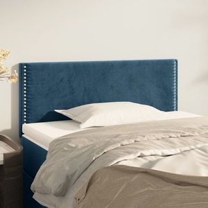 vidaXL Tăblie de pat, albastru închis, 90x5x78/88 cm, catifea imagine