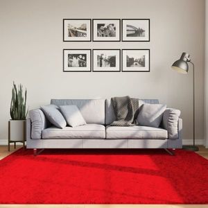 vidaXL Covor HUARTE, fir scurt, moale și lavabil, roșu, 200x200 cm imagine