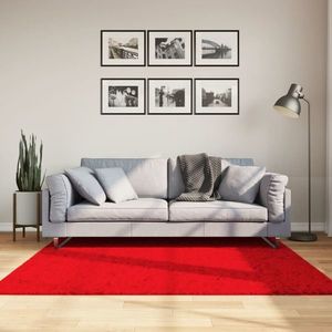 vidaXL Covor HUARTE, fir scurt, moale și lavabil, roșu, 160x160 cm imagine