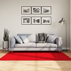 vidaXL Covor HUARTE, fir scurt, moale și lavabil, roșu, 120x170 cm imagine