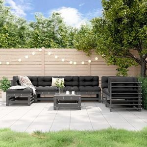 vidaXL Set mobilier relaxare grădină, 8 piese, lemn masiv de pin imagine