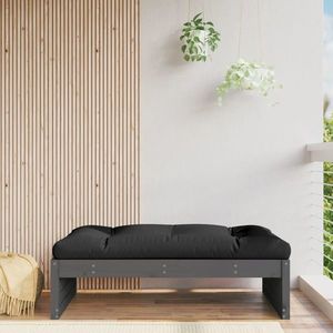 vidaXL Taburet de grădină, 120x80 cm, gri, lemn masiv de pin imagine