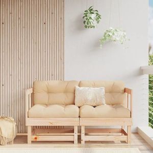 vidaXL Canapea de colț de grădină, 2 buc., lemn masiv de pin imagine