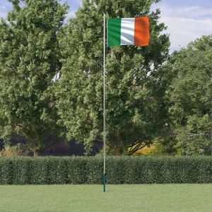 vidaXL Steag Irlanda și stâlp din aluminiu, 6, 23 m imagine