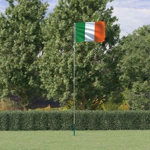 vidaXL Steag Irlanda și stâlp din aluminiu, 5, 55 m imagine