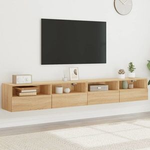 vidaXL Dulapuri TV de perete 2 buc. stejar sonoma 100x30x30 cm lemn imagine